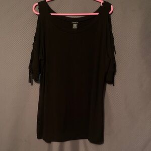 Torrid Black Cold Shoulder Blouse